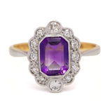 Early 20th Century Diamond & Amethyst Ring