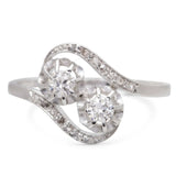 Antique Diamond Toi et Moi Ring, 18ct Gold & Platinum