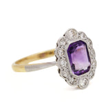 Early 20th Century Diamond & Amethyst Ring