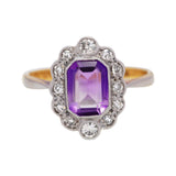 Early 20th Century Diamond & Amethyst Ring