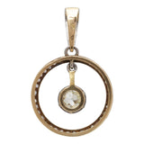 Antique Diamond Circle Pendant on Chain, 18ct Gold & Platinum