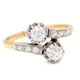 Toi Et Moi Diamond Ring in 18ct Gold & Platinum