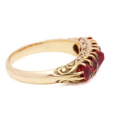 Victorian 5 Stone Red Spinel Ring