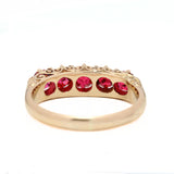 Victorian 5 Stone Red Spinel Ring